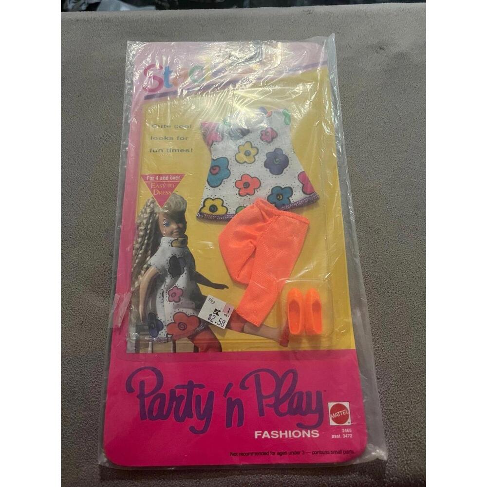 Mattel STACIE Party 'n Play Fashions 3465 Doll Outfit NEW SEALED 1992 Barbie